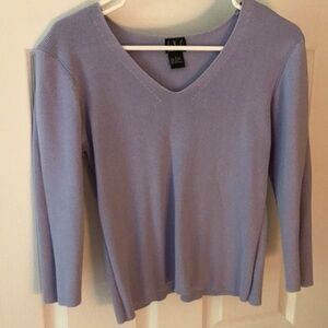 INC Light Purple V-Neck Sweater size large